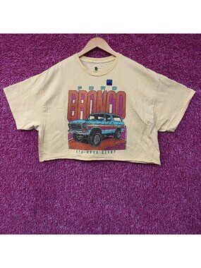 Junk Food Clothing Women's Bronco Off Road Ready Flea Market Crop Tee Large
